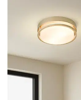 Svietidlá BRILAGI - Stropné svietidlo ORINO 2xE27/40W/230V priemer 27 cm zlatá/dub BRI866