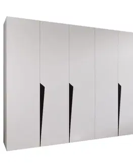 Šatníkové skrine Skriňa Piano 1-300 (2x150) biela/čierna