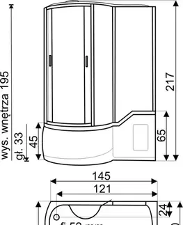 Sprchovacie kúty KERRA - Kabína s hydromasážou Fantasia 150x85 (pravá) 5907548107947
