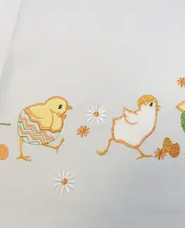 Obrusy Veľkonočný obrus Kuriatka žlté 85x85cm TiaHome