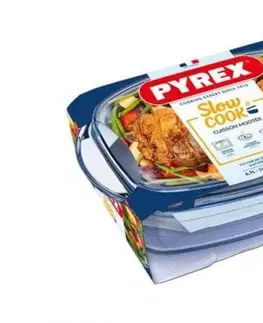 Pekáče a zapekacie misy PYREX Misa zapekacia hranatá s pokrievkou, 36x22x15cm, 4,4L+2,3L, sklo číre PYREX, spevnený obal KLC