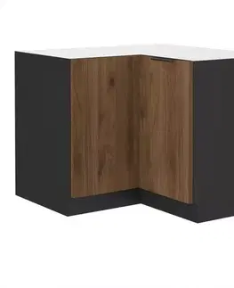 Kuchynské skrinky stojace Kuchynská skrinka Monza orech okapi 90x90 Dn 2f bb