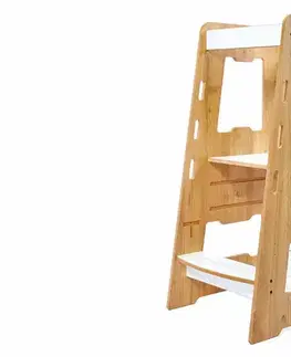 Detské stoličky TOWER edukačná detská veža, natural