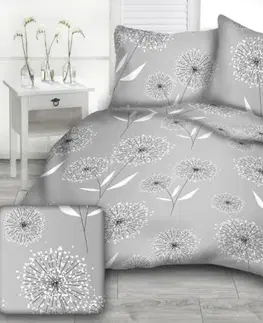 Obliečky Obliečky krepové Púpava biela TiaHome - 1x Vankúš 90x70cm, 1x Paplón 140x200cm