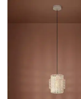 Svietidlá Eglo 390146 - Luster na lanku OLTAMAR 1xE27/40W/230V pr. 21 cm krémová 390146