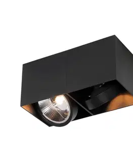 Bodove svetla Inteligentný reflektor čierny obdĺžnikový 2-svetelný vrátane 2 Wifi GU10 111mm - Box