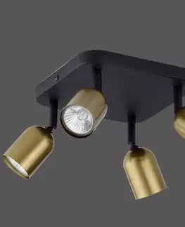 Lampy do obývačky Luster Top black/gold 3307 LS4