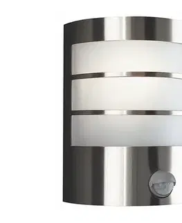 Svietidlá Philips 17475/47/PN - Vonkajšie nástenné svietidlo so senzorom 1xE27/60W/230V IP44 17475/47/PN
