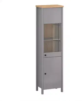 Vitríny a regály do obývačky Vitrína 2D Melini Gray A