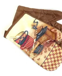 Bytový textil Kuchynské rukavice coffe sada 2 ks, magnet/0648 68052