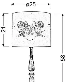 Stolové lampy Biela stolová lampa so vzorom Farisa
