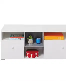 Nábytok do obývačky TV stolík Sigma biely lux/betón