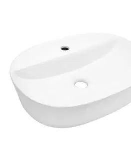 Umývadlá Mereo Umývadlo na dosku s prepadom, Lota, 500x380x150 mm, oválne, keramické UC503815
