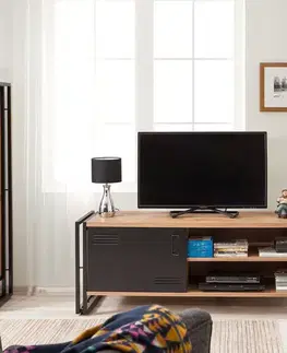 TV stolíky CHIP TV stolík na nožičkách, borovica/čierna