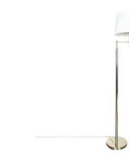 Lampy ByRydens 1988780-6509-LED Stoj. lampa ORLANDO 1xE27/5W/230V + LED/3W biela/zlatá 1988780-6509