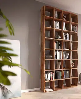 Voľne stojace knižnice DELIFE Knižnica Live-Edge 240x120 cm akácia prírodná masívne drevo