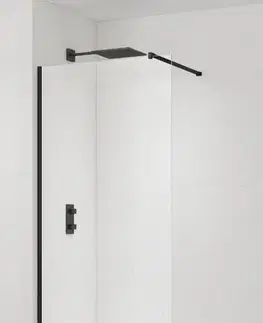 Sprchové dvere Sprchová zástena Walk-in 130 cm SAT čierna SATBWI130PRC SATBWI130PRC
