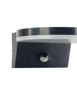 Záhradné lampy  LED Vonkajšie nástenné svietidlo so senzorom TESA LED/10W/230V IP54 čierna 324030