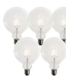 LED osvetlenie Sada 5 stmievateľných LED žiaroviek E27 G125 5W 450 lm 3000K