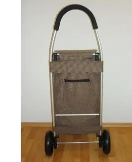 Nákupné tašky a košíky Aldotrade nákupná taška na kolieskach Praga, hnedá