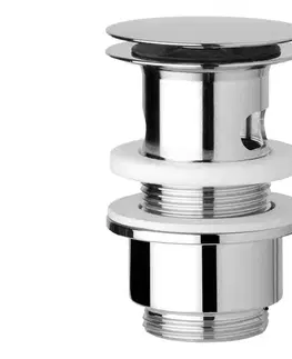 Svietidlá JIKA H3917100040001 - Výpusť do umývadla CLICK-CLACK, priemer 6,3 cm, lesklý chróm H3917100040001