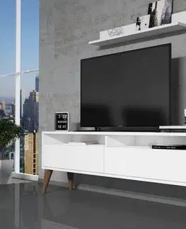 Obývacie steny TV skrinka / Obývacia stena Best - White
