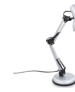 Lampy Brilo - Stolná lampa PIXA 1xE14/25W/230V strieborná 7394014
