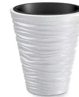 Kvetináče a truhlíky NABBI DBSA400 plastový kvetináč 38,8 cm biela