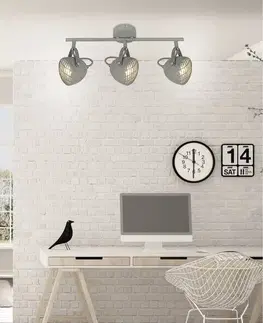 Nástenné svetlá Nástenná lampa 3X50W GU10 betónovo sivá PENT