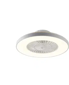 Stropné ventilátory Stropný ventilátor biely s hviezdnym efektom 60 cm vrátane LED stmievateľný s diaľkovým ovládaním - Climo