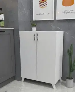 Komody a skrinky DEKOR multifunkčná komoda, biela 
