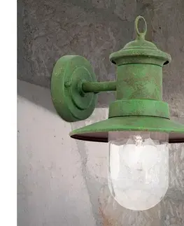 Svietidlá Orion AL 11-1205 - Vonkajšia nástenná lampa LEONIE 1xE27/60W/230V IP44 zelená AL 11-1205 Vintage/grün