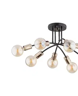 Svietidlá  Prisadený luster LANTI 8xE27/15W/230V zlatá/čierna 63098