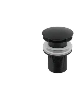 Svietidlá Gedy - Umývadlová výpusť CLICK-CLACK pr. 6,6 cm matná čierna MXCC0300