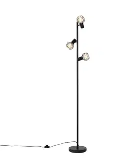 Stojace lampy Inteligentná stojaca lampa čierna nastaviteľná vrátane 3 Wifi P45 - Mesh