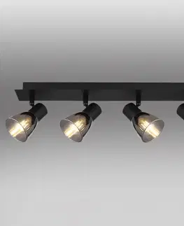 Lampy do obývačky Stropné bodové svietidlo 54304-4 čierna MAT  LS4