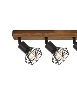 Svietidlá Rabalux 3139 - Bodové svietidlo ZEUS 3xE14/40W/230V dub 3139