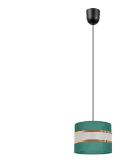 Svietidlá  Luster na lanku CORAL 1xE27/60W/230V pr. 20 cm zelená 0732