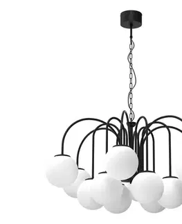 Svietidlá  Luster na reťazi CAMBRIDGE 12xE14/60W/230V čierna 3196