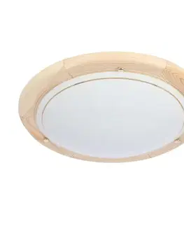 Stropná svetla Stropné svietidlo plafón 2X60W E27 borovica STANDARD