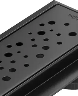 Sprchovacie kúty MEXEN/S - Flat M12 odtokový žľab 100 cm čierna 1721100-15