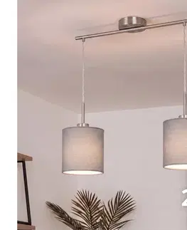 Svietidlá BRILAGI - LED luster na lanku NUBILA 2xE27/60W/230V svetlosivý EG32519+2xBG2454