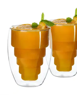 Poháre KONDELA Hotcold Typ 17 termo pohár (2 ks) 250 ml priehľadná