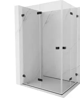 Sprchovacie kúty MEXEN/S - Lunar-F Duo sprchovací kút skladacie dvere 95 x 90, transparent, čierna 836-095L-090P-70-00