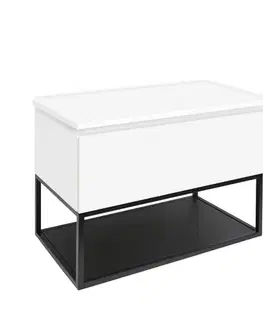 Kúpeľňový nábytok Kúpeľňová skrinka s krycou doskou SAT B-Way 59x57x45 cm biela lesk BWAY60WDESK BWAY60WDESK