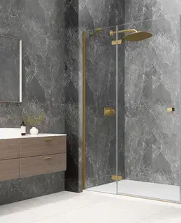 Sprchovacie kúty POLYSAN - GLOBE GOLD MATT sprchové dvere do niky 900, číre sklo, ľavá GB1090LG