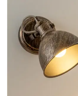 Svietidlá BRILAGI - Nástenné bodové svietidlo TECHNO 1xE27/60W/230V bronzová/patina BG71328