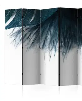 Paravány Paraván Dark Blue Feather Dekorhome