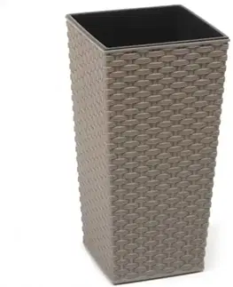Záhrada Obal Finezia Ratan ECO 30x30x57 cm sivý
