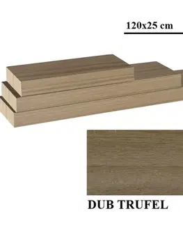 Police Nástenná polička GANA 120x25 Dub